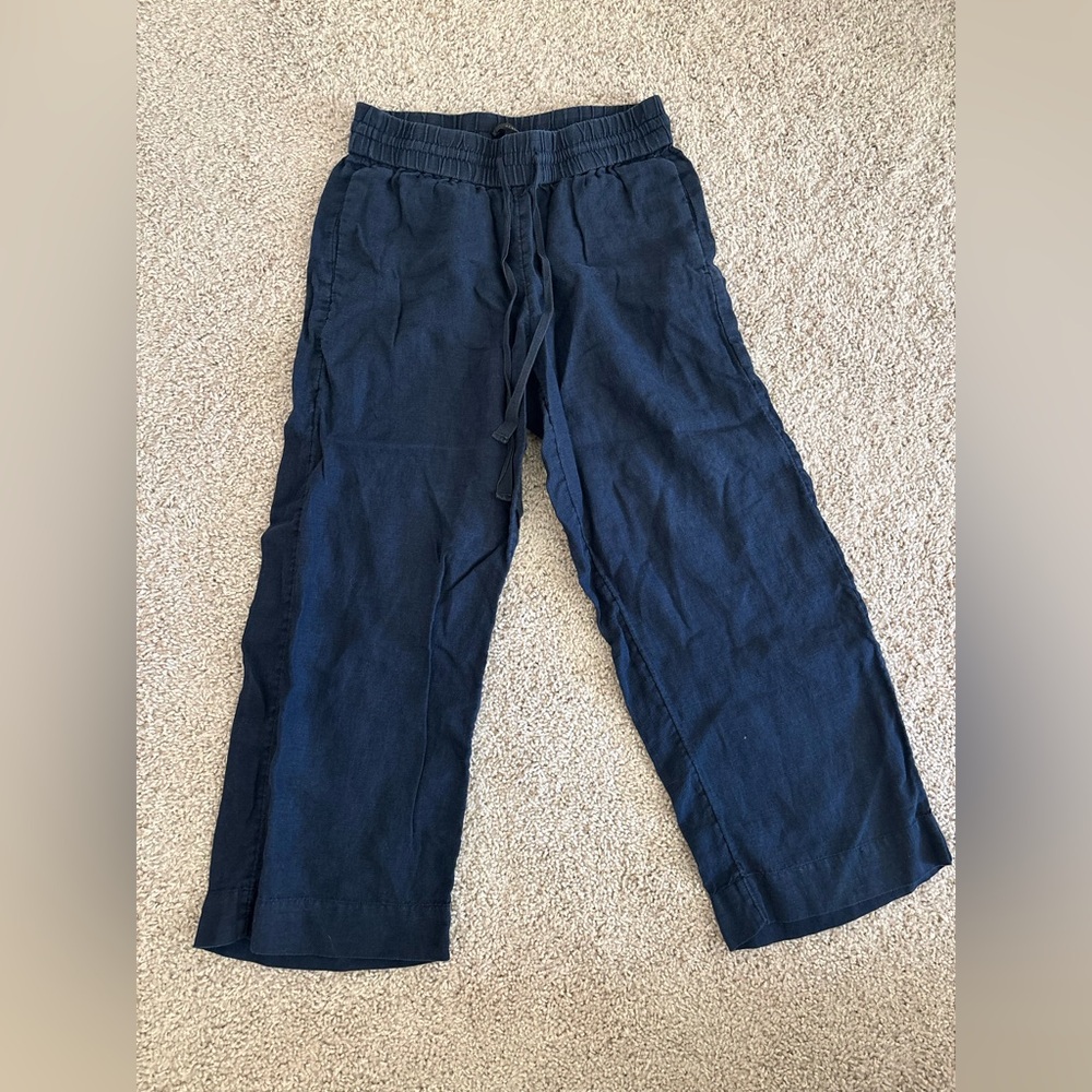 J. Crew Navy Linen Pants